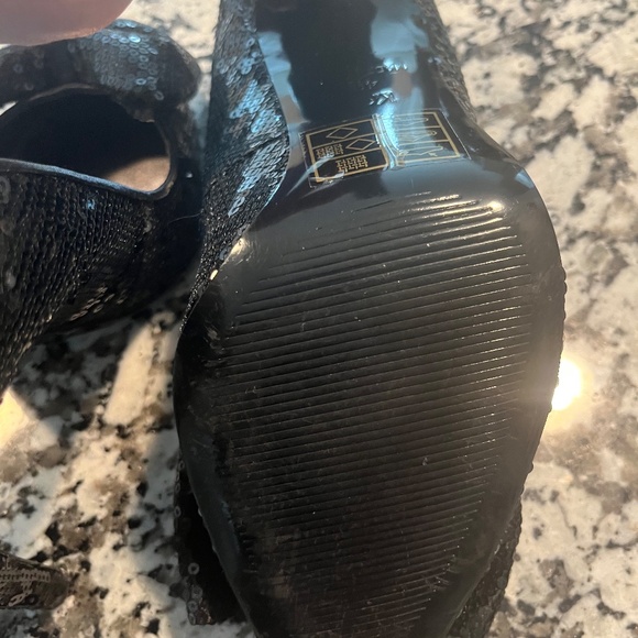 Kurt Geiger Dolly Black Sequin Bow Heels 40 / 10 - Picture 6 of 9